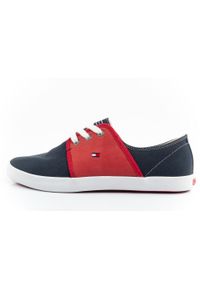 TOMMY HILFIGER - Buty sportowe trampki do chodzenia męskie Tommy Hilfiger. Kolor: czerwony, niebieski, wielokolorowy. Sport: turystyka piesza