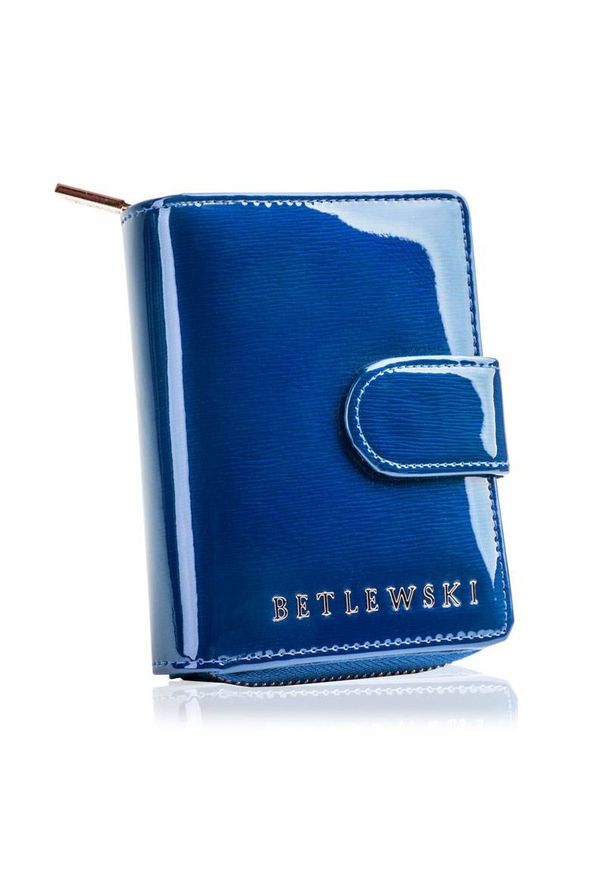 Betlewski - Portfel damski BETLEWSKI ZBPD-BS-937 NIEBIESKI. Kolor: niebieski. Materiał: skóra