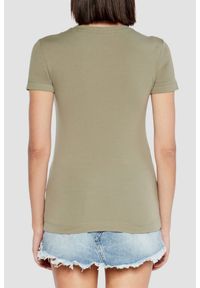 Guess - GUESS Zielony damski t-shirt Mini, Rozmiar L. Kolor: zielony #3