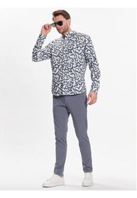 CINQUE Chinosy Cibrody 1216 Granatowy Slim Fit. Kolor: niebieski. Materiał: bawełna