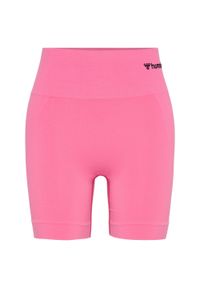 Szorty damskie Hummel Tif bezszwowe. Kolor: różowy. Materiał: materiał. Sport: fitness