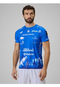 4f - 4F Koszulka meczowa replika wyjazdowa z sezonu 2025/26 męska 4F x Ślepsk Suwałki - niebieska M. Kolor: wielokolorowy. Materiał: dzianina, materiał. Wzór: nadruk #1