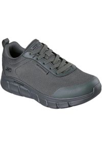 skechers - Adidasy Skechers Bobs B Flex - Rainy Edge, Mężczyźni. Kolor: zielony. Materiał: materiał. Sport: fitness