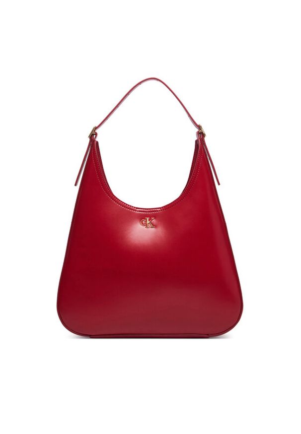 Calvin Klein Torebka Ck Medium Shoulder Bag LV04F3522G Czerwony. Kolor: czerwony. Materiał: skórzane