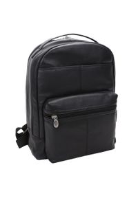 Skórzany męski plecak na laptopa MCKLEIN Parker 88555 czarny. Kolor: czarny. Materiał: skóra