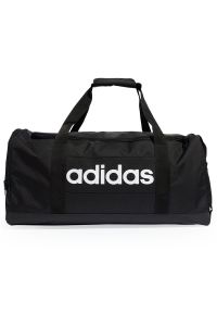 Adidas - Torba adidas Linear Duffel M JD9555 - czarna. Kolor: czarny. Materiał: poliester. Sport: fitness