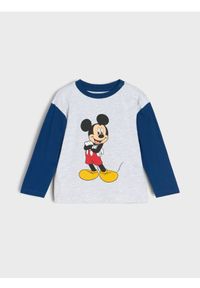 Sinsay - Koszulka z długimi rękawami Mickey Mouse - szary. Kolor: szary. Długość rękawa: długi rękaw. Długość: długie. Wzór: motyw z bajki #1