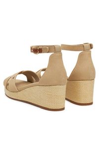 TOMMY HILFIGER - Tommy Hilfiger Espadryle Flag Criss-Cros Mid Wedge Espad FW0FW08481 Beżowy. Kolor: beżowy. Materiał: materiał #6
