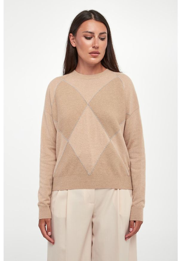 Sweter damski z jedwabiem i kaszmirem PESERICO. Materiał: jedwab, kaszmir