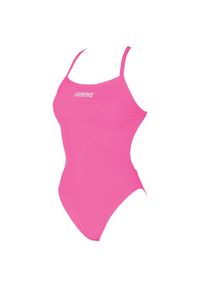 Damski kostium kąpielowy 1-częściowy Arena Solid Light Tech High. Kolor: wielokolorowy, biały, różowy #1