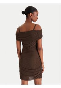 Guess Sukienka koktajlowa W5YK21 KCZC2 Brązowy Slim Fit. Kolor: brązowy. Materiał: syntetyk. Styl: wizytowy #3