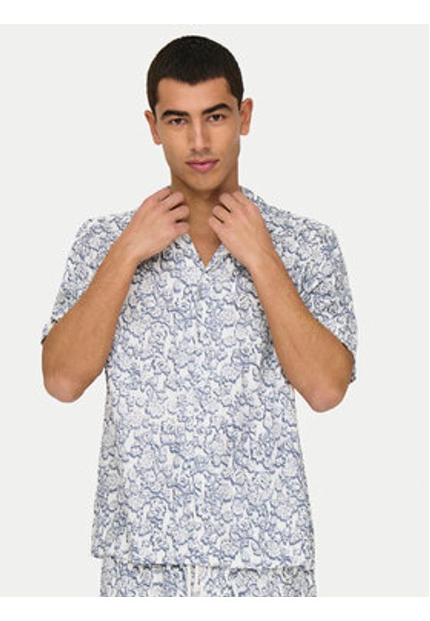 Only & Sons Koszula Dash 22032733 Écru Regular Fit. Materiał: wiskoza