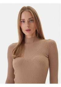 Kontatto Sweter 3M0814C Beżowy Regular Fit. Kolor: beżowy. Materiał: wiskoza, syntetyk #3