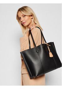 Tory Burch Torebka Perry Triple-Compartment Tote 81932 Czarny. Kolor: czarny. Materiał: skórzane