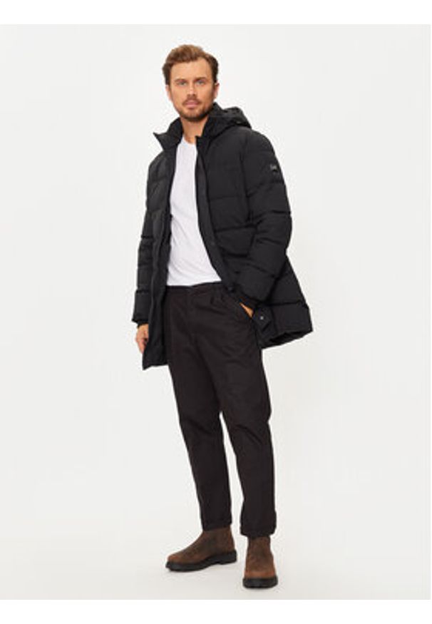 Karl Lagerfeld - KARL LAGERFELD Kurtka puchowa 505035 544586 Czarny Regular Fit. Typ kołnierza: dekolt w karo. Kolor: czarny. Materiał: syntetyk