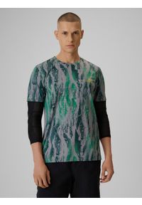 4f - 4F Koszulka kolarska męska - zielona M. Kolor: zielony. Materiał: dzianina, materiał, włókno. Sport: kolarstwo #1