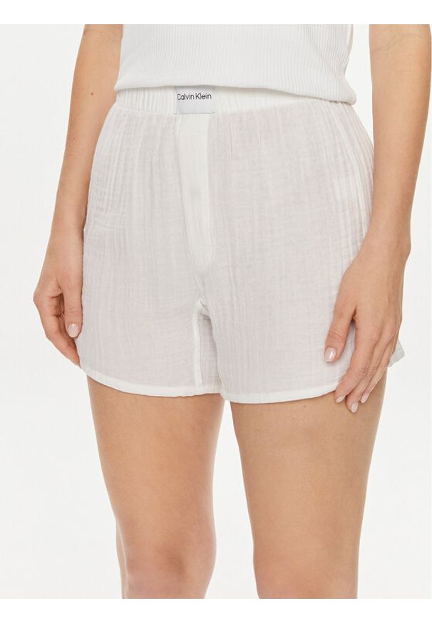 Calvin Klein Underwear Szorty piżamowe 000QS7139E Biały. Kolor: biały. Materiał: bawełna