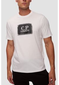 C.P. Company - C.P. COMPANY Biały męski t-shirt. Kolor: biały
