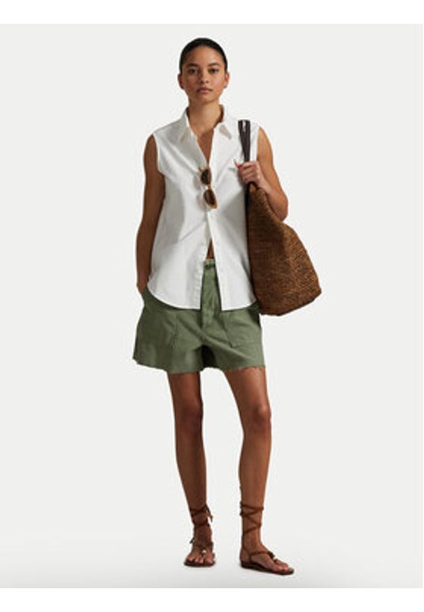 Polo Ralph Lauren Koszula 211968992001 Biały Classic Fit. Typ kołnierza: polo. Kolor: biały. Materiał: bawełna