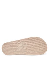 Calvin Klein Jeans Klapki Slide Monogram Wn YW0YW01835 Beżowy. Kolor: beżowy. Materiał: materiał #6