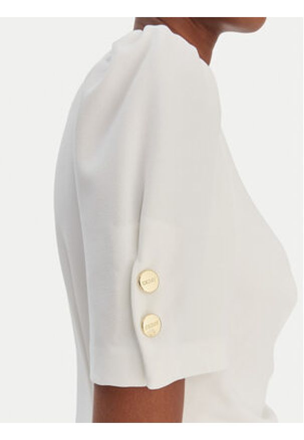 DKNY Sukienka koktajlowa DD6A1666 Écru Slim Fit. Materiał: syntetyk. Styl: wizytowy