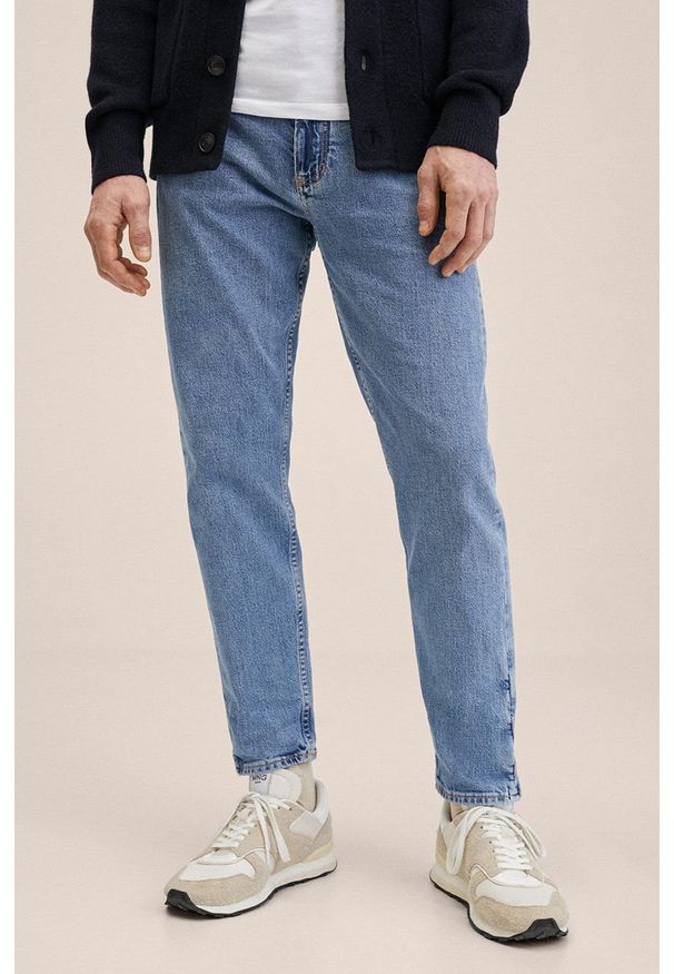 Mango Man jeansy Ben męskie. Kolor: niebieski
