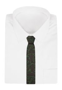 Krawat Męski - Angelo di Monti - Zielony, Duży Wzór Paisley. Kolor: zielony. Materiał: tkanina. Wzór: paisley. Styl: elegancki, wizytowy #2
