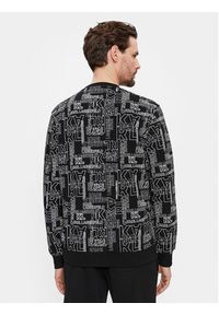 Karl Lagerfeld - KARL LAGERFELD Bluza 705060 541900 Czarny Regular Fit. Typ kołnierza: dekolt w karo. Kolor: czarny. Materiał: bawełna #4