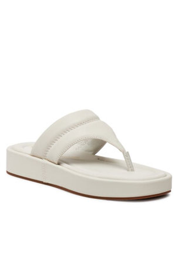 Clarks Japonki Alda Walk 26176262 Biały. Kolor: biały. Materiał: skóra