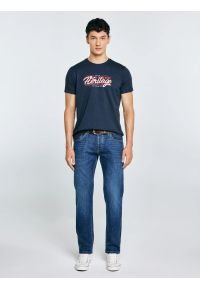 Big-Star - Koszulka męska z nadrukiem granatowa Keren 403. Kolor: niebieski. Materiał: bawełna. Wzór: nadruk #3