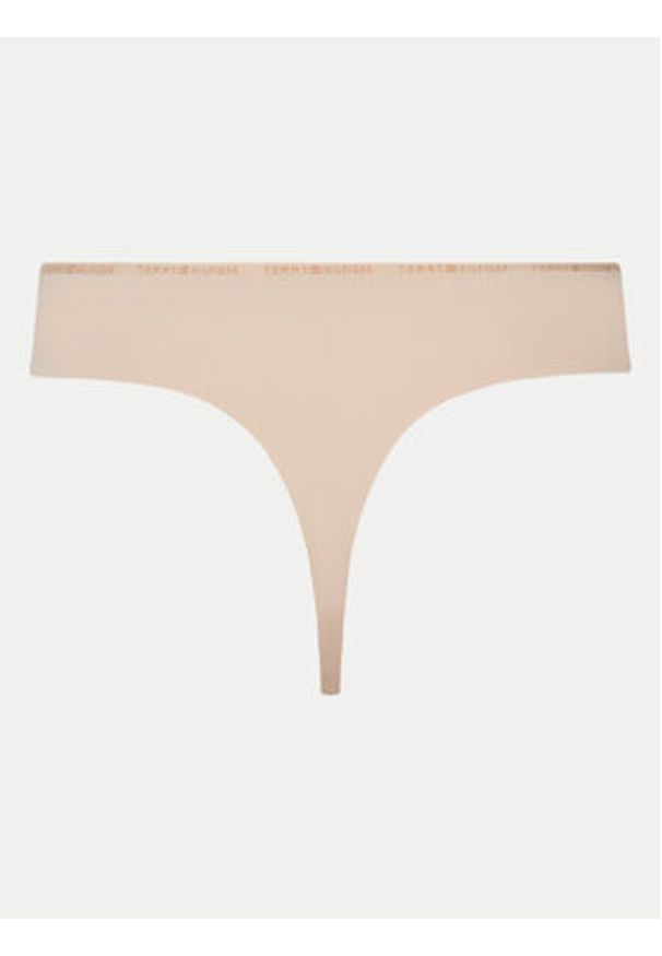 TOMMY HILFIGER - Tommy Hilfiger Stringi UW0UW05214 Beżowy. Kolor: beżowy. Materiał: syntetyk