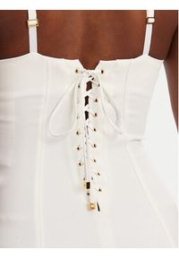 Elisabetta Franchi Sukienka koktajlowa AB74852E2 360 Biały Regular Fit. Kolor: biały. Materiał: syntetyk. Styl: wizytowy