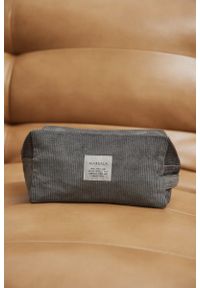 Marsala - Kosmetyczka ze sztruksu w kolorze GREY -TRAVEL small size. Materiał: sztruks