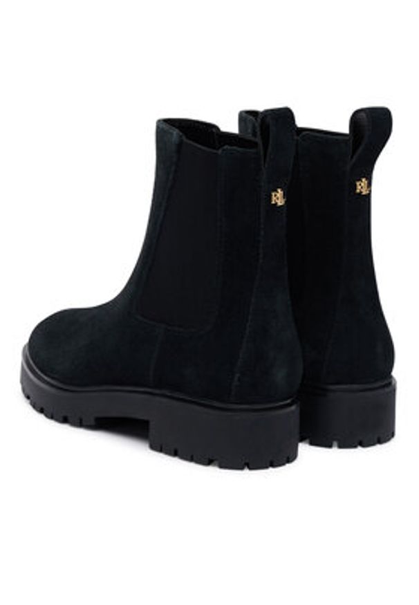Lauren Ralph Lauren - LAUREN RALPH LAUREN Sztyblety Allyson 802974477003 Czarny. Kolor: czarny. Materiał: skóra, zamsz