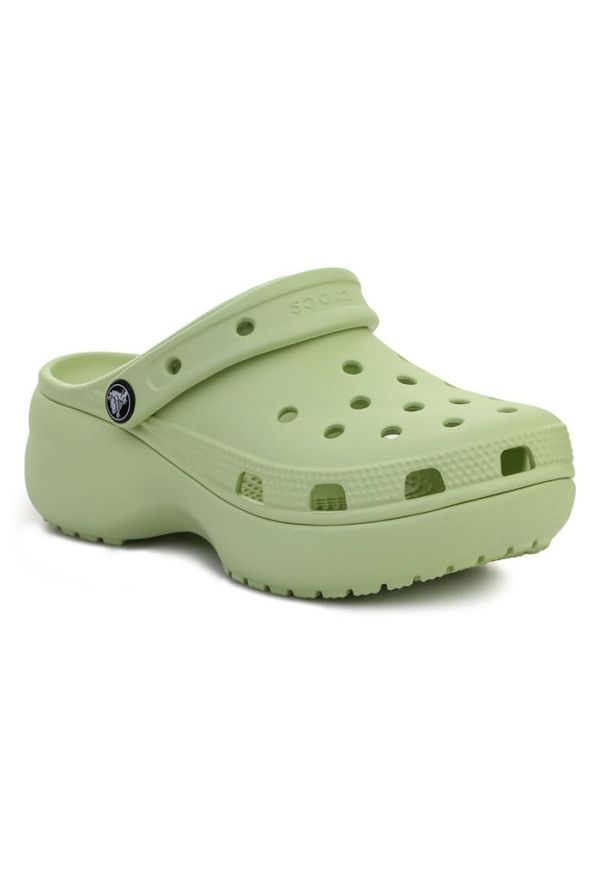 Klapki Crocs Classic Platform Clog Women 206750-335 zielone. Kolor: zielony. Materiał: syntetyk. Obcas: na platformie. Styl: klasyczny