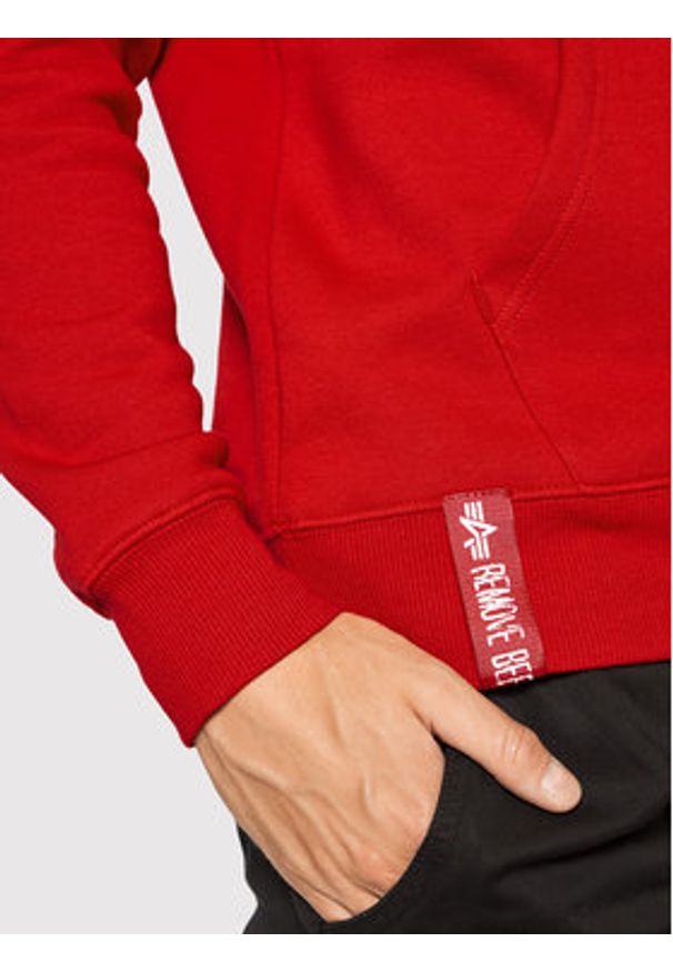 Alpha Industries Bluza Basic 178312 Czerwony Regular Fit. Kolor: czerwony. Materiał: bawełna