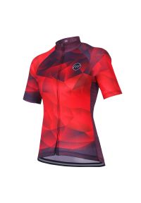 MADANI - Koszulka rowerowa damska madani. Kolor: czerwony, czarny, wielokolorowy