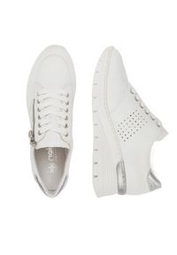 Rieker Sneakersy N8321-80 Biały. Kolor: biały. Materiał: skóra #7