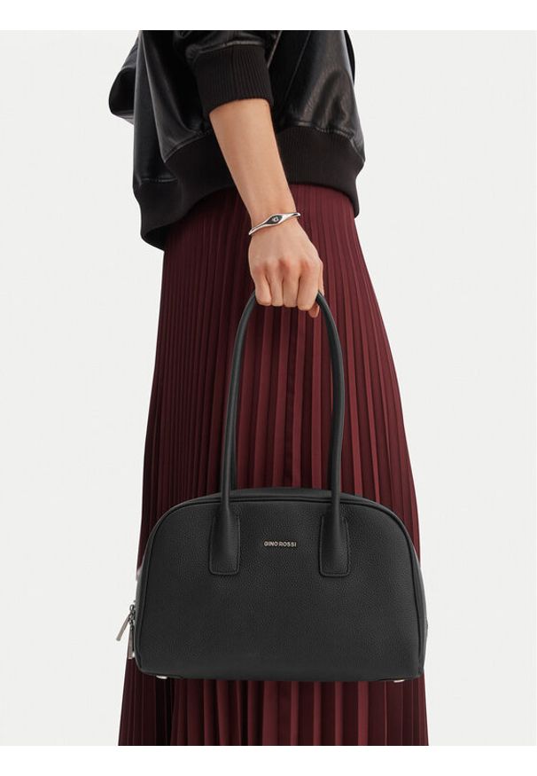 Gino Rossi - GINO ROSSI Torebka EO-LA-321-1050 Czarny. Kolor: czarny. Materiał: skórzane