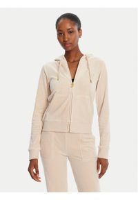 Juicy Couture Bluza Robertson JCAP176G Beżowy Slim Fit. Kolor: beżowy. Materiał: syntetyk