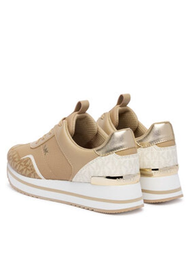 MICHAEL Michael Kors Sneakersy Raina 43T6RNFS1D Beżowy. Kolor: beżowy. Materiał: skóra