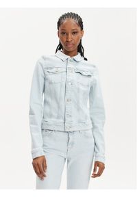 Tommy Jeans Kurtka jeansowa Vivianne DW0DW17659 Błękitny Slim Fit. Kolor: niebieski. Materiał: bawełna