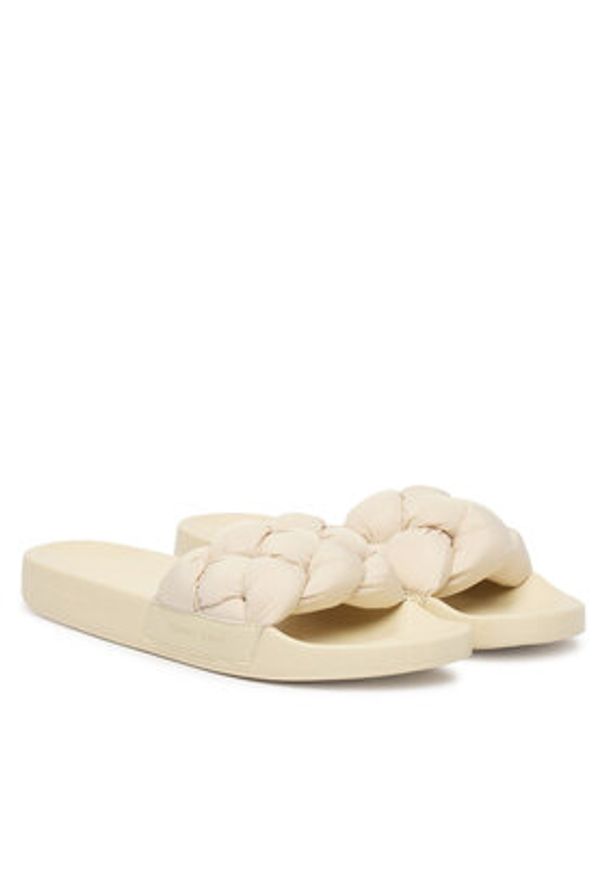 Tommy Jeans Klapki Tjw Braided Slides EN0EN02975 Écru. Kolor: kremowy. Materiał: materiał