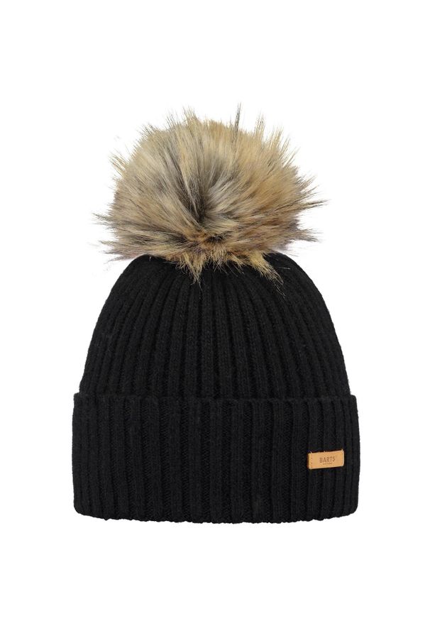 Kapelusz damski Barts Augusti. Kolor: czarny. Materiał: wełna, futro. Sezon: zima. Styl: sportowy