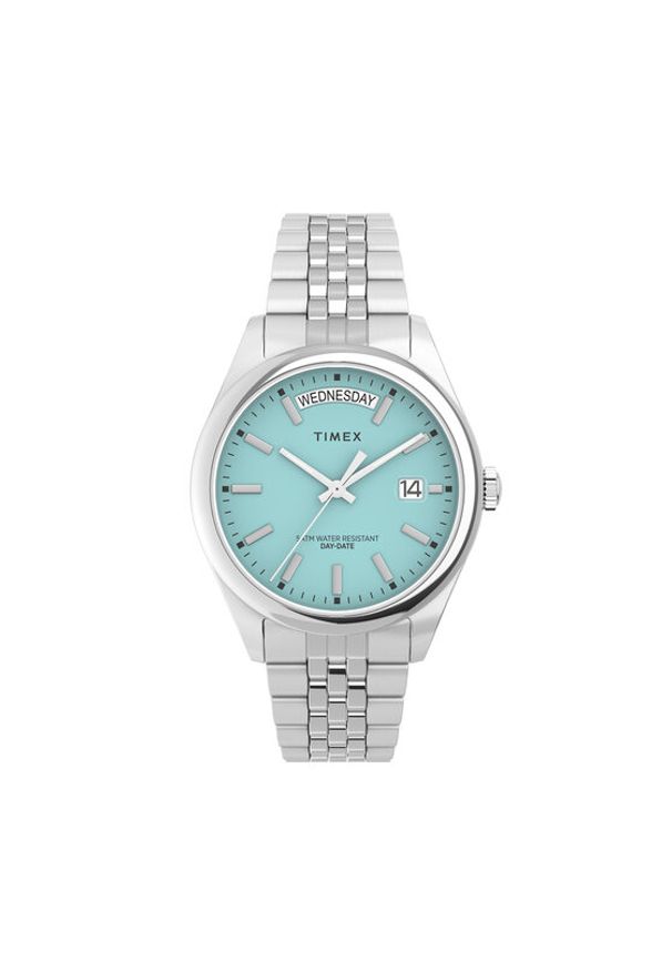 Timex Zegarek Legacy Day and Date TW2V68400 Srebrny. Kolor: srebrny