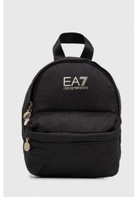 EA7 Emporio Armani plecak damski kolor czarny mały wzorzysty. Kolor: czarny #1