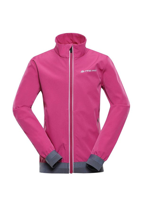 ALPINE PRO - Kurtka Softshell dla Dzieci Alpine Pro Tycho 152-158 Wodoodporna. Kolor: zielony. Materiał: softshell. Styl: sportowy