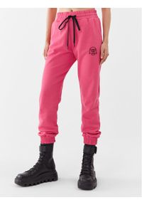 Pinko Spodnie dresowe Carico 100371 A162 Różowy Relaxed Fit. Kolor: różowy. Materiał: dresówka, bawełna