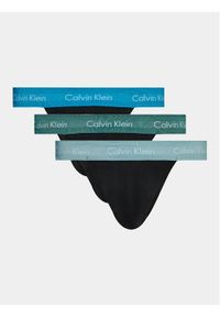 Calvin Klein Underwear Komplet 3 par stringów 000NB3363A Czarny. Kolor: czarny. Materiał: bawełna