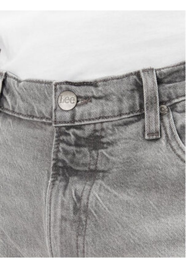 Lee Szorty jeansowe Rider 112363904 Szary Slim Fit. Kolor: szary. Materiał: bawełna